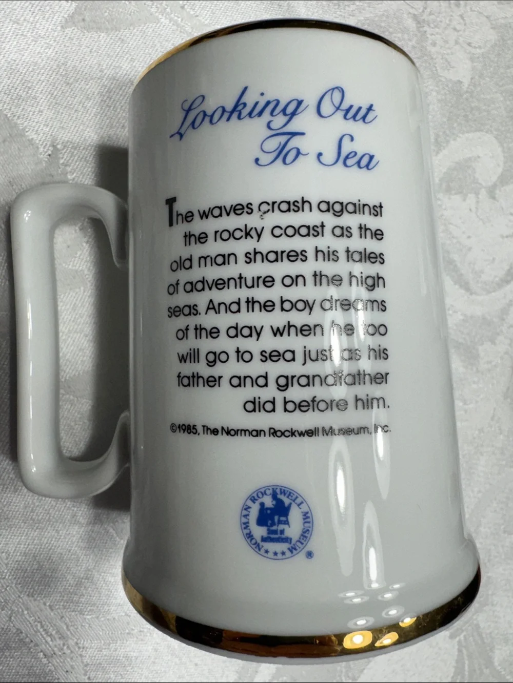 (4) Vtg. Norman Rockwell museum tankards/mugs featuring classic artwork.  12oz.